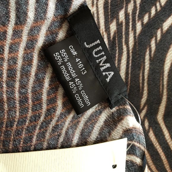 SCARF-55% MODAL, 45% COTTON, BROWN & CREAM - Picture 3 of 6